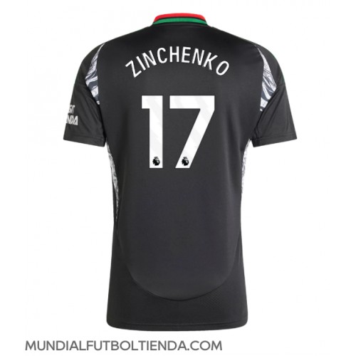 Camiseta Arsenal Oleksandr Zinchenko #17 Segunda Equipación Replica 2024-25 mangas cortas